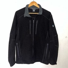 Kuhl Interceptr Fleece Jacket Mens Sz L Black Full Zip Up Outdoor Hiking Camping
