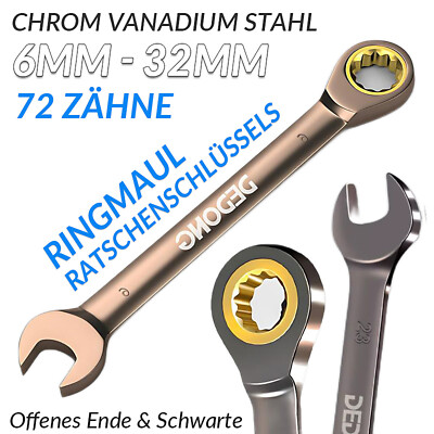 Ringmaul Ratschenschlüssel 6-32 mm Maul-Ringratschenschlüssel Knarrenschlüssel