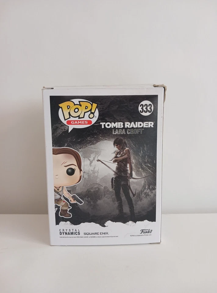 2018 Lara Croft Funko Pop #333, Tomb Raider Games Vinyl Figure Used Foto 2 de 4