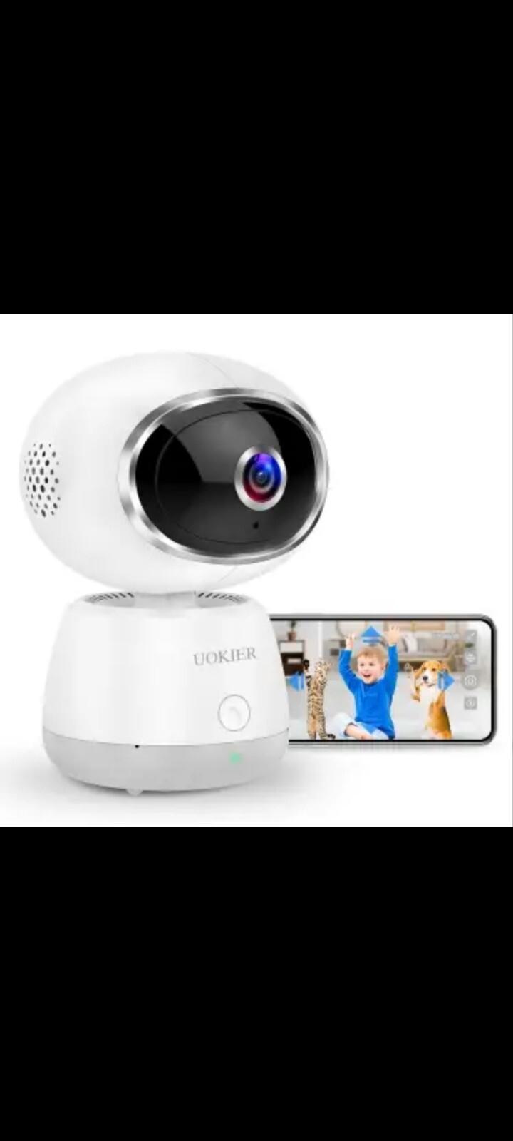 UOKIER WiFi Home Security Camera Wi-Fi Indoor Pan/Tilt/Zoom IP Pet Camera, 1080P-image