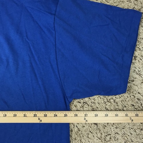 Camiseta Henley de Colección Años 90 Soffe de Punto Único Adulto 2XL Azul En Blanco Hecha en EE. UU. - Imagen 7 de 9