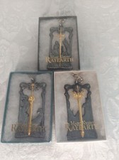 Vintage ဗⵓ☆ Magic Knight Rayearth ☆ Set portachiavi spada figura METALLO OMEGA RARO