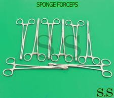 NEW O.R GRADE 12 BODY PIERCING Forceps Kit Hemostat SPONGE CLAMP 7" Straight New