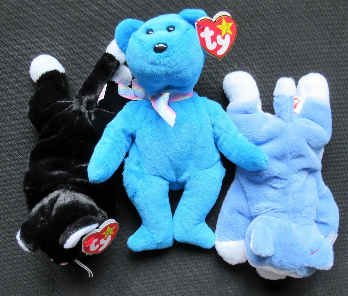 TY TEDDY II, ZIP II & NANOOK II Set - 30th - Anniversary Ty Beanie