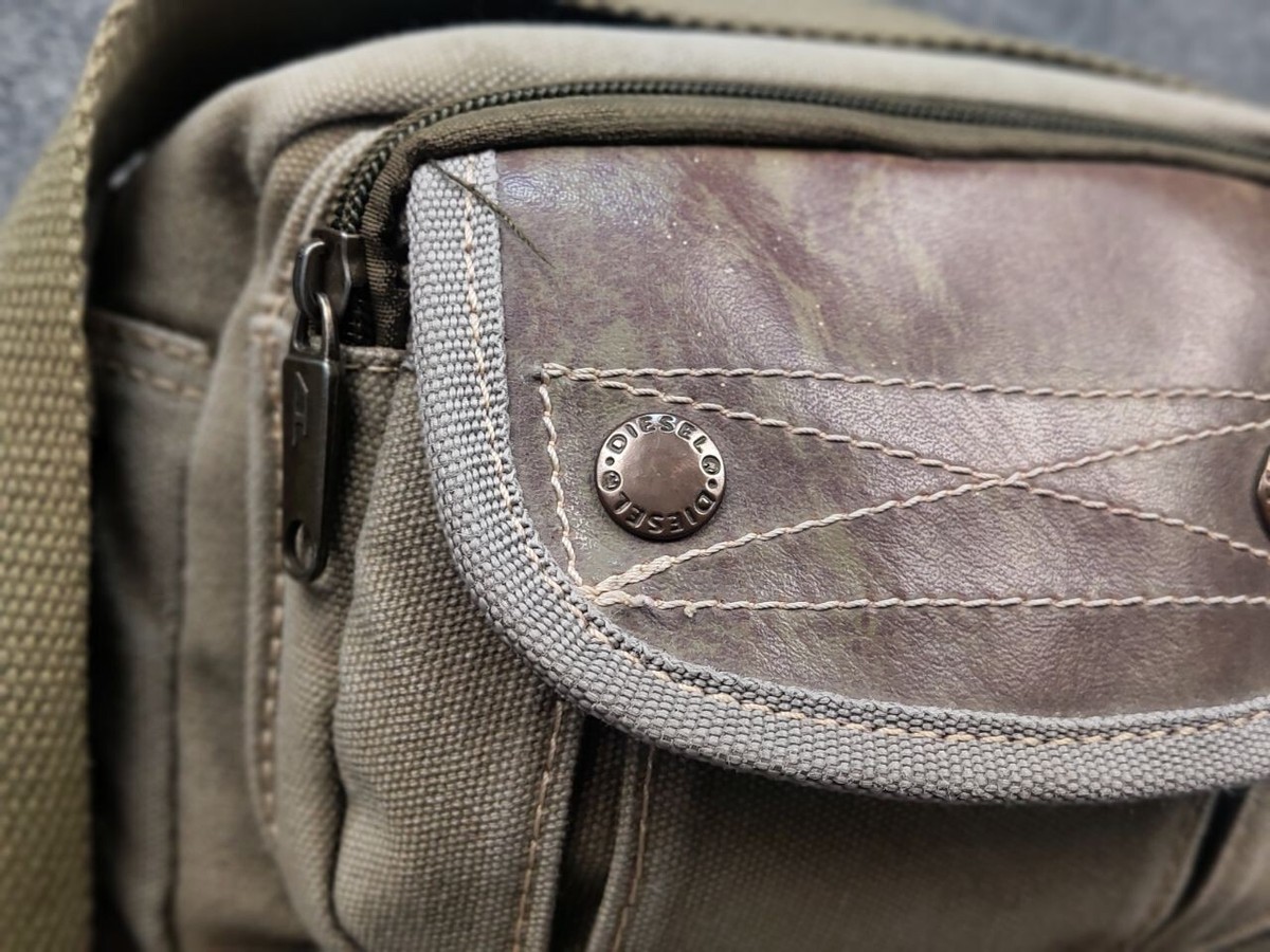 Vintage 90's Diesel spare parts Military Zip Pocket Canvas Vintage 90's Diesel spare parts Military Zip Pocket Canvas