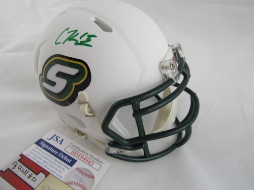 Cole Kelley Southeastern Louisiana Lions Signed Autographed Mini Helmet JSA - Picture 3 of 3