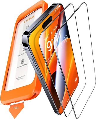 TORRAS Kompatibel mit iPhone 15 Pro für Schutzglas [Full Screen]