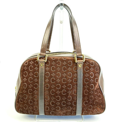 CELINE Hand bag Macadam Suede Brown Purse From Japan 10010