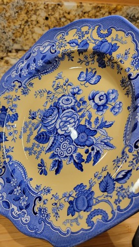The Spode Blue Room Garden Collection Blue Rose Plate 9" - Picture 2 of 4