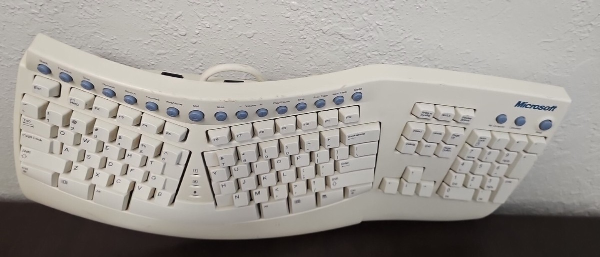 Vintage Microsoft Natural Keyboard Pro Wired USB & 6 Pin