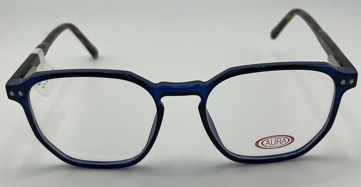 Aura Frame Glasses. AU1778
56 18-145 Navy-Black.   Unisex Aura Clear – 9FIVE Eyewear main image 4