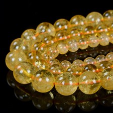 Natural Citrine Gemstone Grade AAA Round 5MM 6MM 7MM 8MM 9MM Loose Beads D12a 
