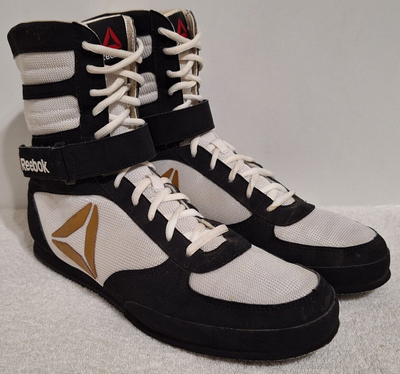 Custom Reebok White Reebok Boxing Boots Combat Boots Reebok Boxing