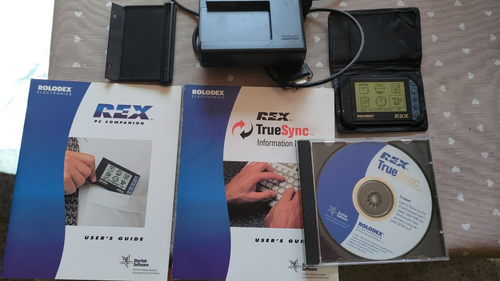 Vinatge Organizzatore elettronico Franklin Rolodex REX-3 + docking station - Photo 2/3