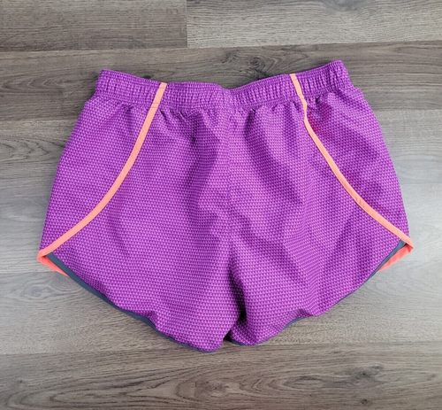 Under Armour Shorts Girl Youth XL Purple Activewear HeatGear Loose Run Train - Picture 2 of 11
