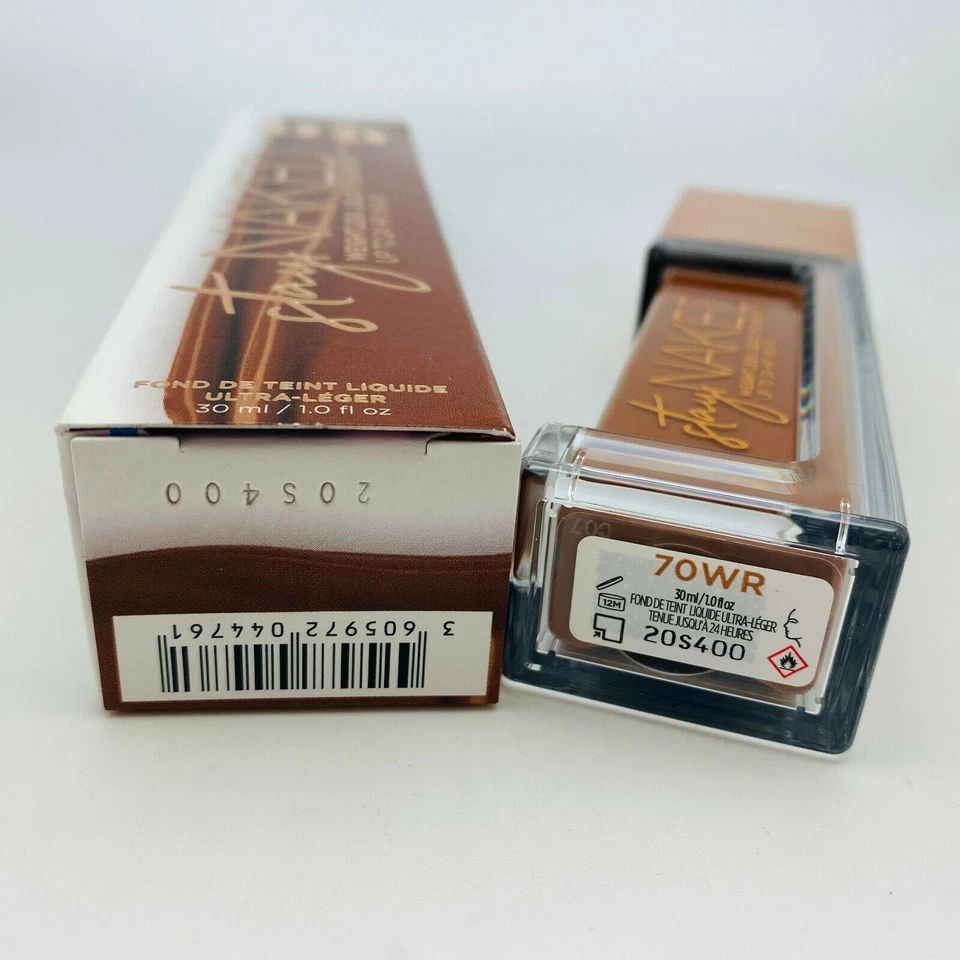 URBAN DECAY STAY NAKED WEIGHTLESS LIQUID FOUNDATION #70WR - 1fl oz - NIB - Image 3 of 4