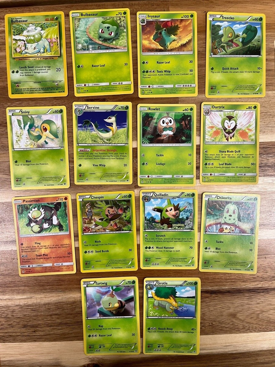 【PSA8】ポケモンカード　カードダス　計6点セット x14 NO DUPLICATES GRASS STARTERS Evolutions Various Sets Pokemon