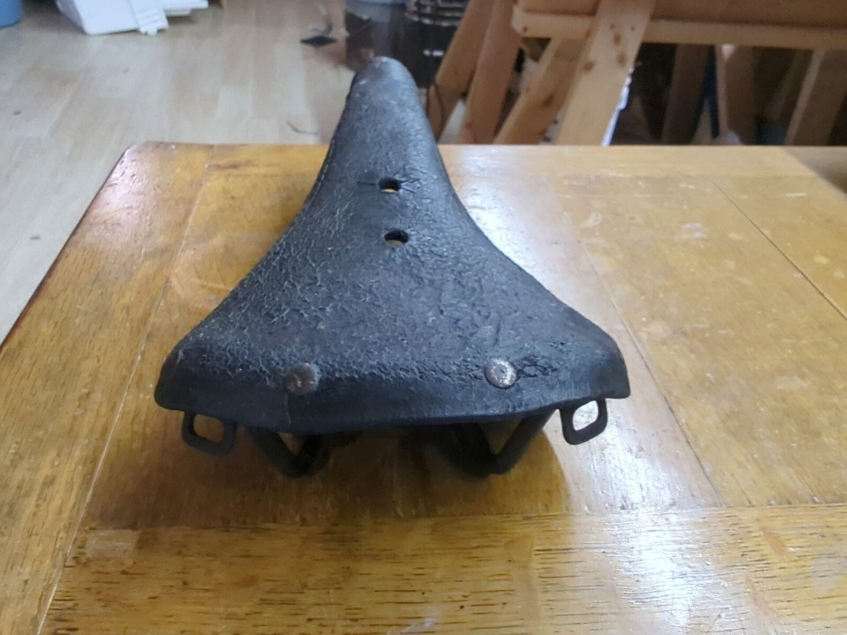 Selle cuir Norex vintage 39 vélo ancien - Équipements vélos