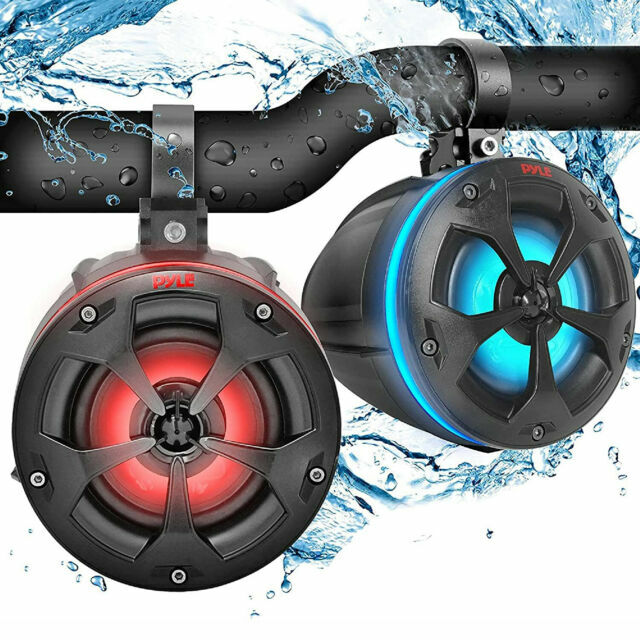 Pyle 4" 800W Waterproof Marine Tower Speaker System &ndash; Blue