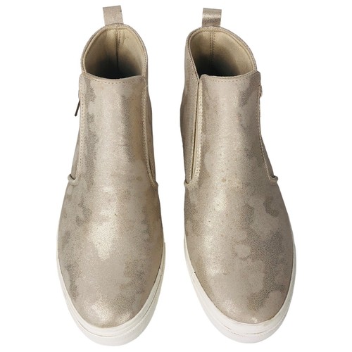 Planet Shoes Polly Boots Size 11 Ankle Zip Gold Metallic Cushioned Comfort Flats - Picture 4 of 14