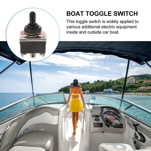 203A Heavy Duty Toggle Flick ON/OFF/ON Car Dash 12V DPDT with Waterproof Cap UK - Picture 8 of 12
