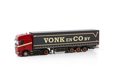 WSI Models Scania Vonk & Co; Scania S Highline Cs20h 4x2 Curtainside Trailer 3 Axle 1:50 01-4158