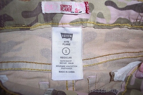Girls Levis Pants Levis 517 Pink Camo Pants Sz 5 Levi Jeans Levis Jeans 517 $28 - Picture 5 of 11