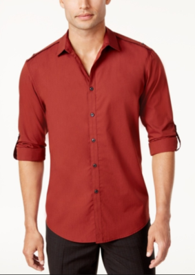 Chemise Utilitaire INC International Concepts – Rouille – Manches Longues – Taille XL