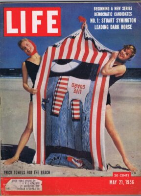 ORIGINAL Vintage Life Magazine May 21 1956 Trick Towels for the