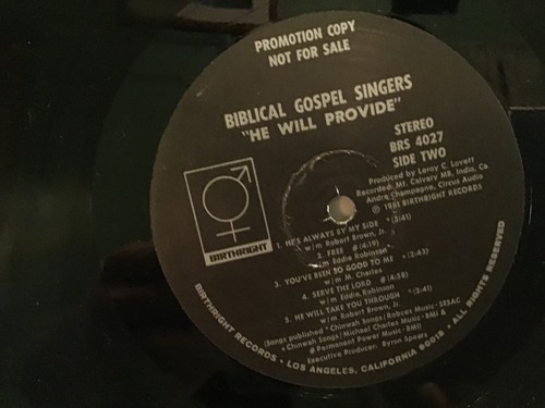 Biblique Gospel Singers He Volonté Fournira Birthright Promo 1981 - Picture 8 of 8
