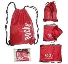 NEW Pocky Nylon Drawstring Backpack Promotional Tote Carry Bag Size 17 x 13 inch