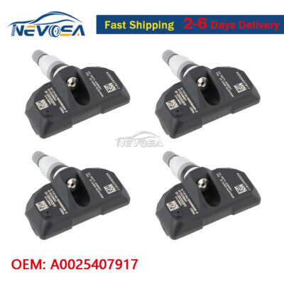 4PCS TPMS Tire Pressure Sensor 315MHz For Mercedes-Benz CL E M R S A0025407917