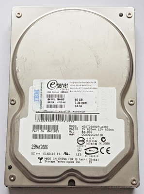 80GB SATA IBM xSeries 39M4500 HDS728080PLA380 7200rpm 8MB HDD 3.5