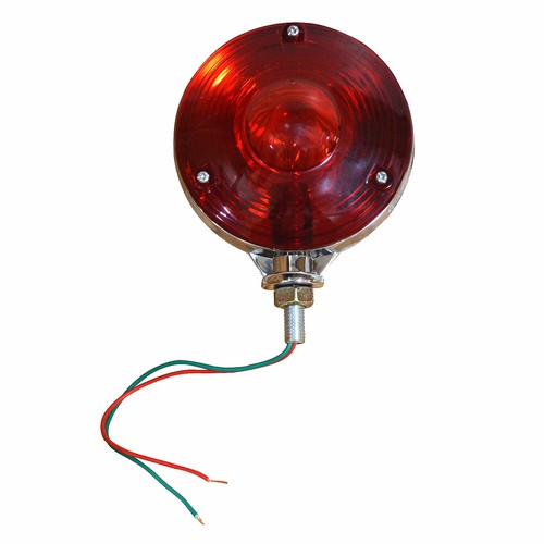 Hazard Style Kubota Tractor Warning Light Set With Chrome Frame Red Amber Lens - Picture 3 of 13