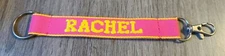New Rachel Personalized Keychain Pink and Yellow