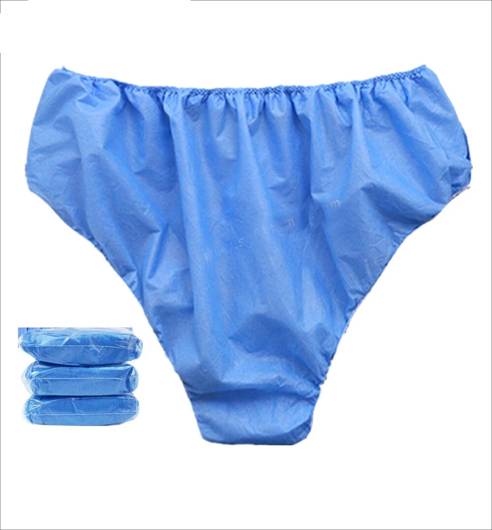 Disposable Panties Underwear Brief for Men/Women Spa Travel Massage Tanning  Blue