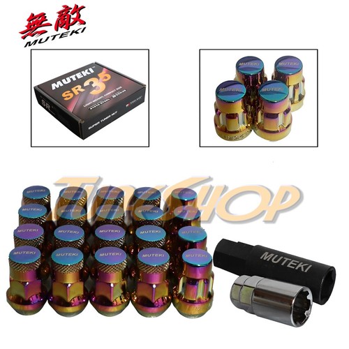 MUTEKI LOCK SR35 WHEELS LUG NUTS 12X1.5 M12 1.5 ACORN RIMS CLOSE END 20 NEO-C H - 第 1/2 張圖片