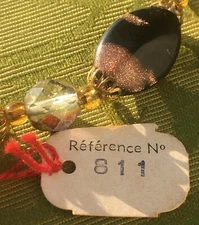 FRENCH 1950s STUNNING NECKLACE~CZECH GLASS BEADS MADE IN BOHEMIA~NEW IN BOX &TAG