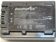 DigiPower BP-NPV50 7.2V Rechargeable Battery for Sony NP-FV50 Camcorder Battery