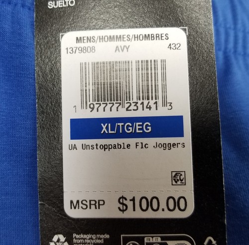 UNDER ARMOUR UNSTOPPABLE FLEECE JOGGINGHOSE SWEATPANTS BLAU 1379808-432 (GR. XL) - Bild 6 von 15