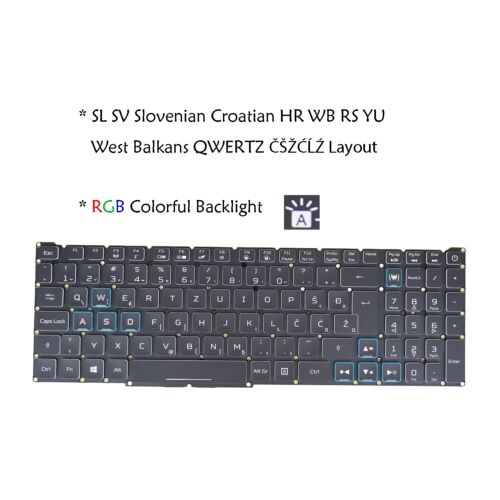 Teclado para portátil HU SV CRO para Acer Predator PH317-53 PH317-54, RGB retroiluminado - Imagen 9 de 9