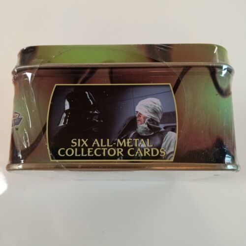 1998 STAR WARS BOUNTY HUNTERS SET DI CARTE IN METALLO DA COLLEZIONE SIGILLATO LATTA NOS - Foto 6 di 6