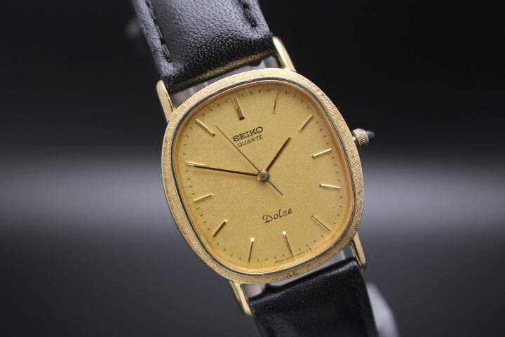 Vintage 1981 [EXC+5] Seiko Dolce 6030-5410 Gold Dial Quartz