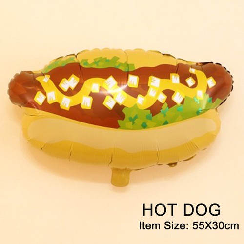 DUGHNUT SÜSSIGKEITEN HOT DOG POPCORN PIZZA EISBURGER ALLES GLÜCKLICHE GEBURTSTAG BALLONS UK - Bild 11 von 19