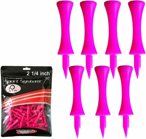2 1/4” Castle Golf Tees Set of 100 Plastic Step Down Height Control Unbreakable - Picture 8 of 8
