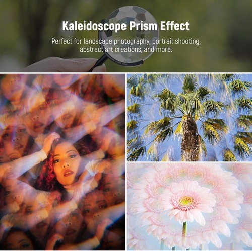 NEEWER 77mm Kaleidoscope Prism Photography Crystal Glass Effect Lens Filter - Picture 8 of 10