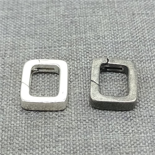 2pcs of 925 Sterling Silver Rectangle Hinged Push Clasps for Bracelet Necklace - Picture 3 of 5