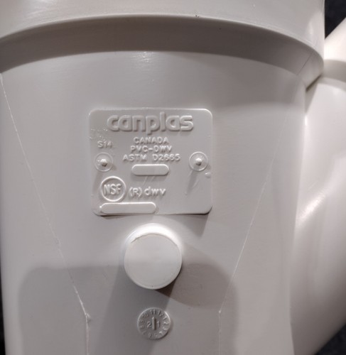 Canplas 192344 PVC DWV Wye, White, 6" X 6" X 4" - Picture 7 of 7