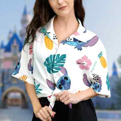 Stitch Head With Pineapple 3D Hawaii Shirt MOTHER DAY GIFT ALL OVER PRINT