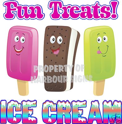 Details about / Food Truck Decals Fun Treats Cream Concession Die-Cut Vinyl Sticker S53